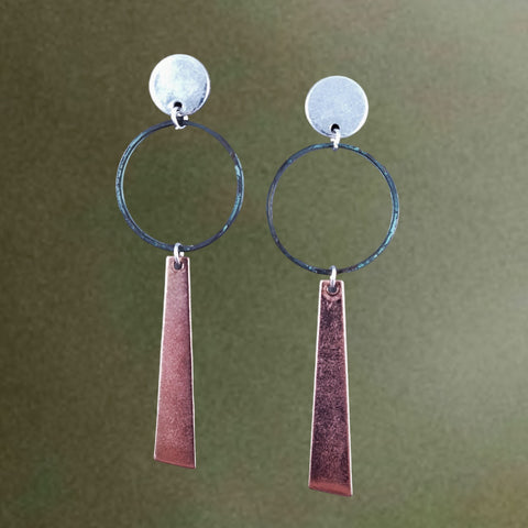 912355MP cooper and patina earrings