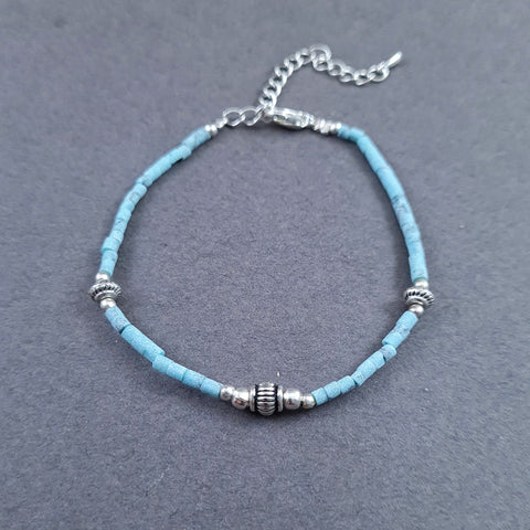 9N30004   Beads and Silver Bracelet