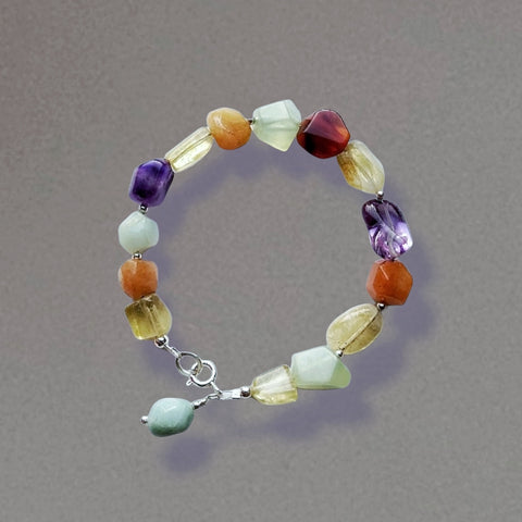 C30051 Semiprecious stones and silver bracelet